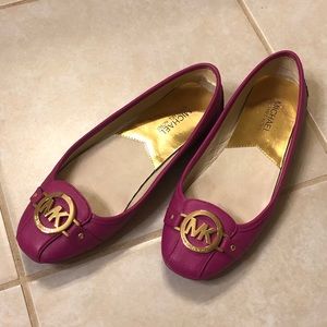 Pink Michael Kors Fulton flats